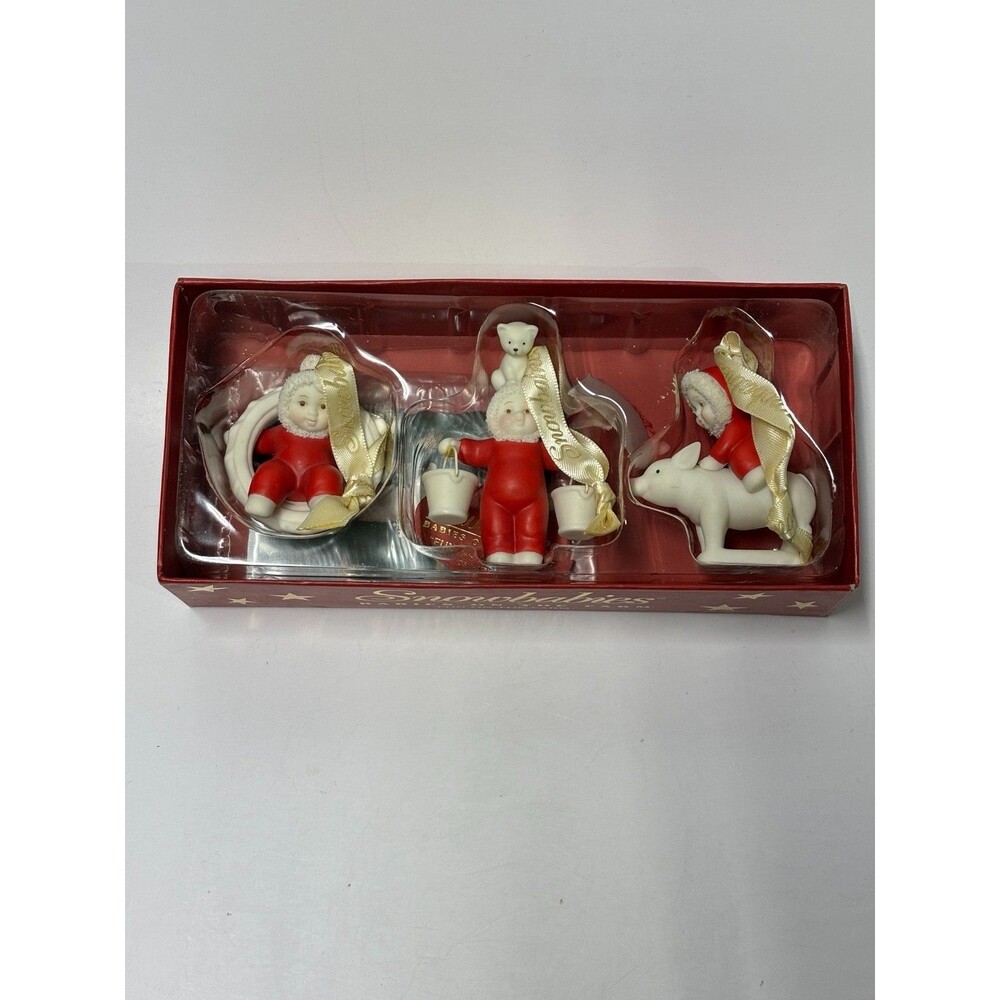 Department 56 Snowbabies “Fun on the Farm” Ornaments Set of 3 #56.67535.